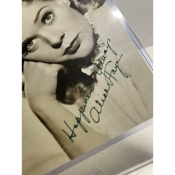 January 14, 1946 Alice Faye Signed 6 1/2” X 4 1/2” Vintage B&w Photograph Auto - Picture 4 of 4